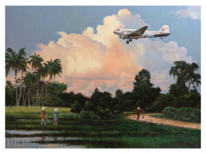 DC3 peinture à l'huile par Bernard Lengert - Tirages d'art sur Wings Art Gallery