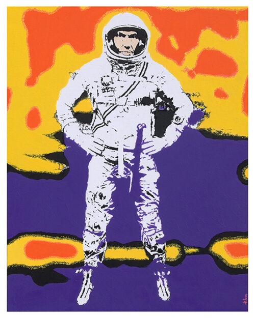Cosmonaute peinture à l'acrylique par Cyrille Clement Tirages d'art sur Wings Art Gallery