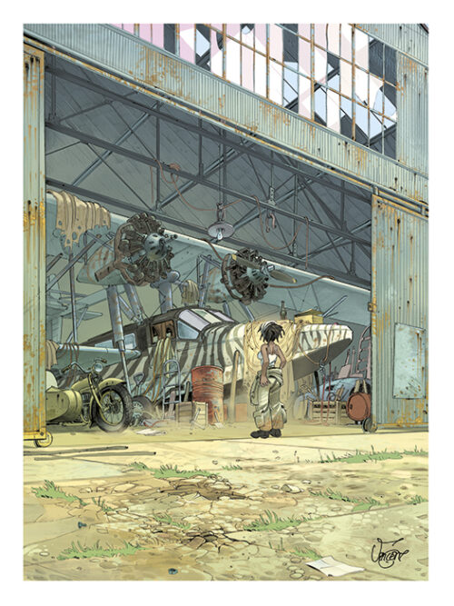 Hangar tirage Wings Art Gallery d'une oeuvre Crayon et couleurs digitales de Vincent